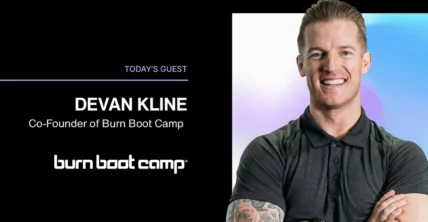 Unscripted podcast banner featuring Devan Kline of Burn Boot Camp